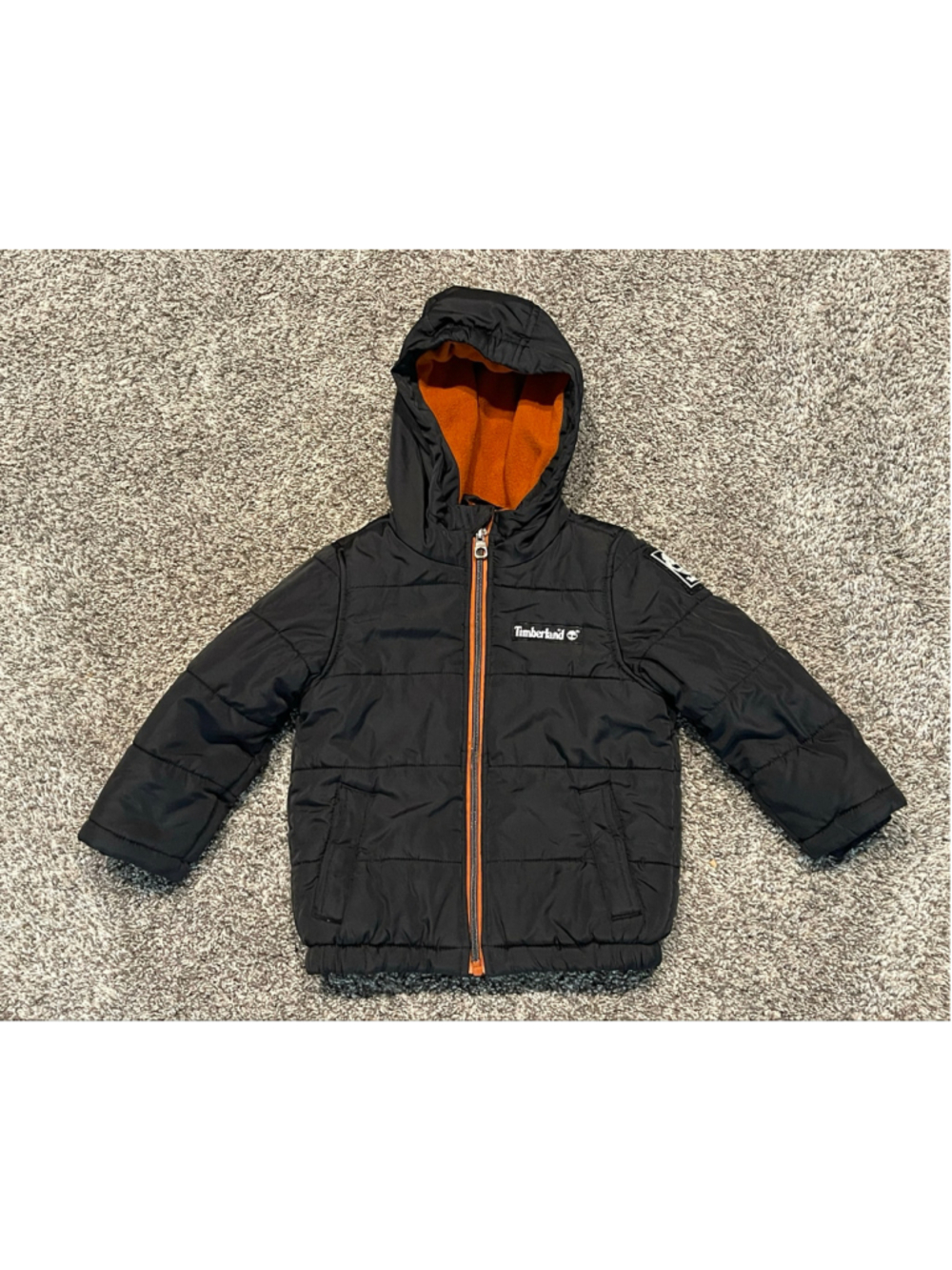 Timberland Boys Fleece Lined Puffer Coat, Size 2T, VGUC